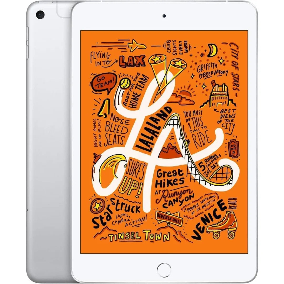 Apple iPad Mini 7.9" 5th Gen (2019) ? Wi-Fi + Cellular ? 64GB ? Silver ? MUXG2LL/A