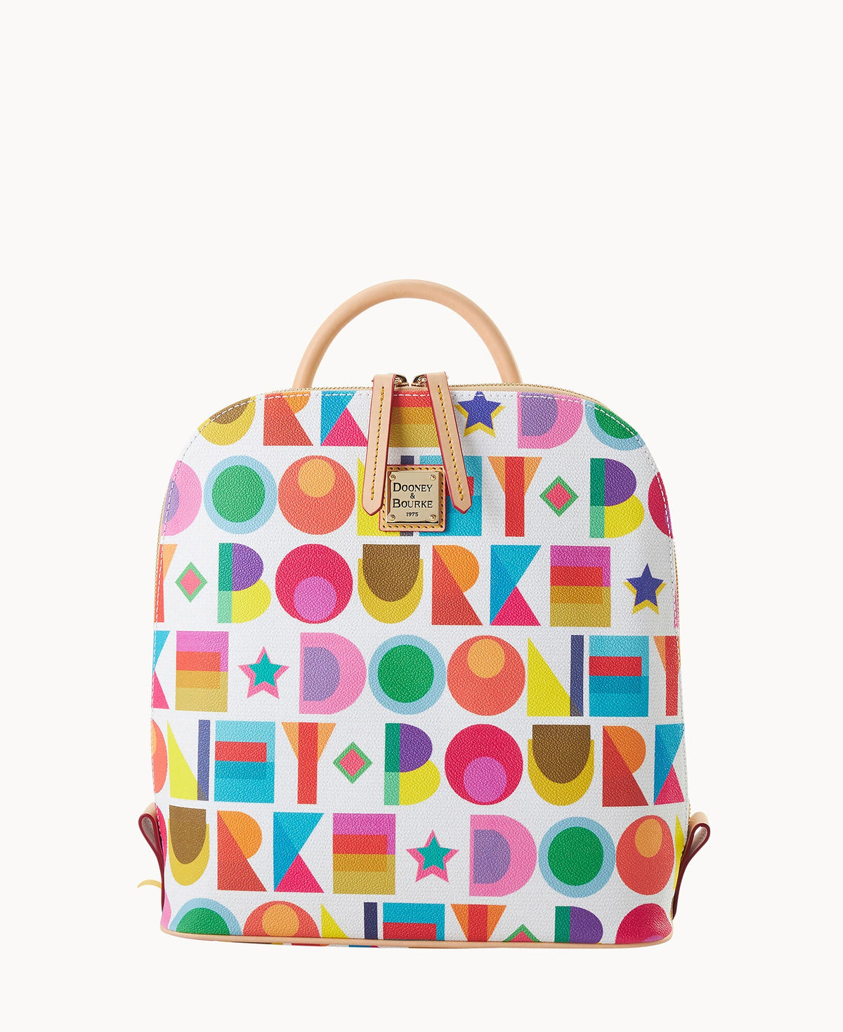 Art Deco Zip Pod Backpack - White