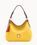 Pebble Grain Twist Strap Hobo - Sunflower