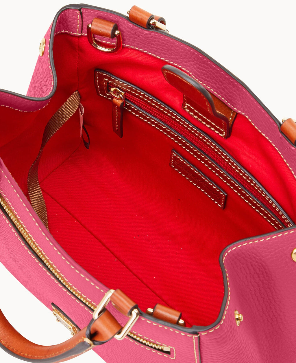 Pebble Grain Small Zip Satchel - Image 58