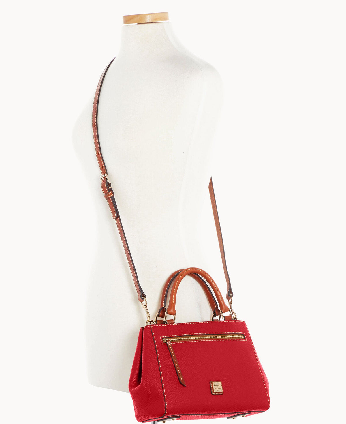 Pebble Grain Small Zip Satchel - Image 90