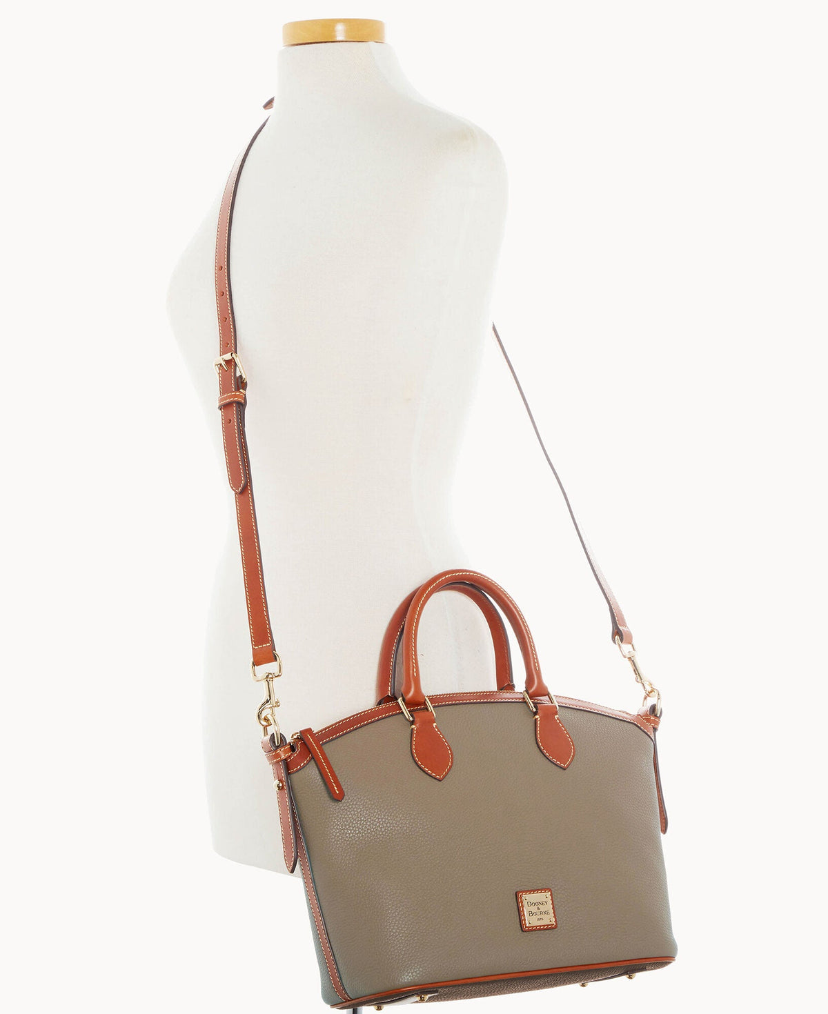 Pebble Grain Domed Satchel - Image 12