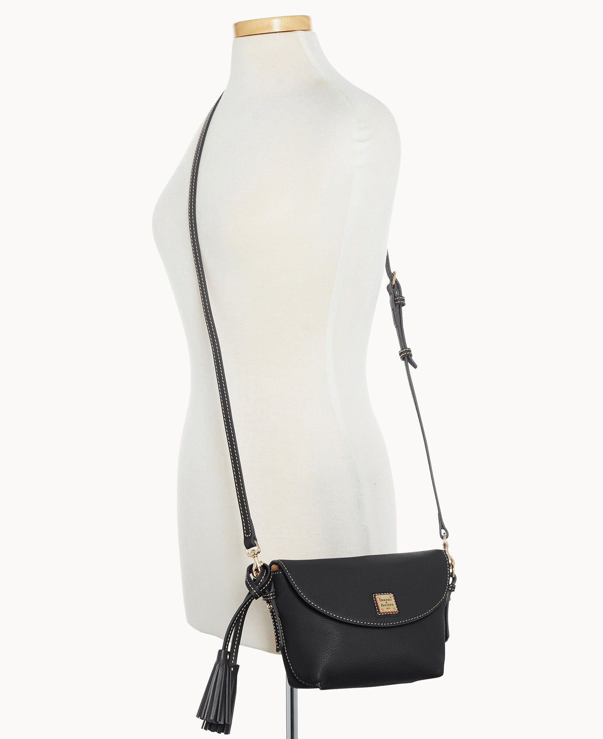 Pebble Grain Crossbody Saddle Bag - Image 8