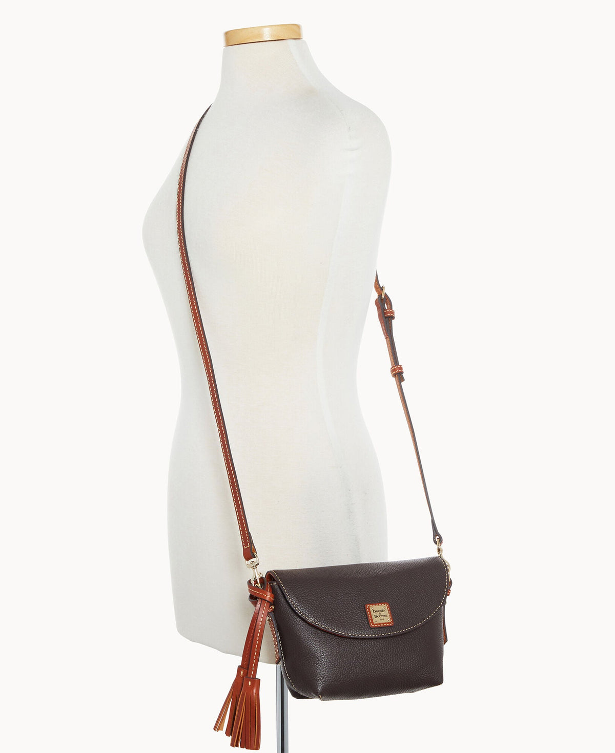 Pebble Grain Crossbody Saddle Bag - Image 68