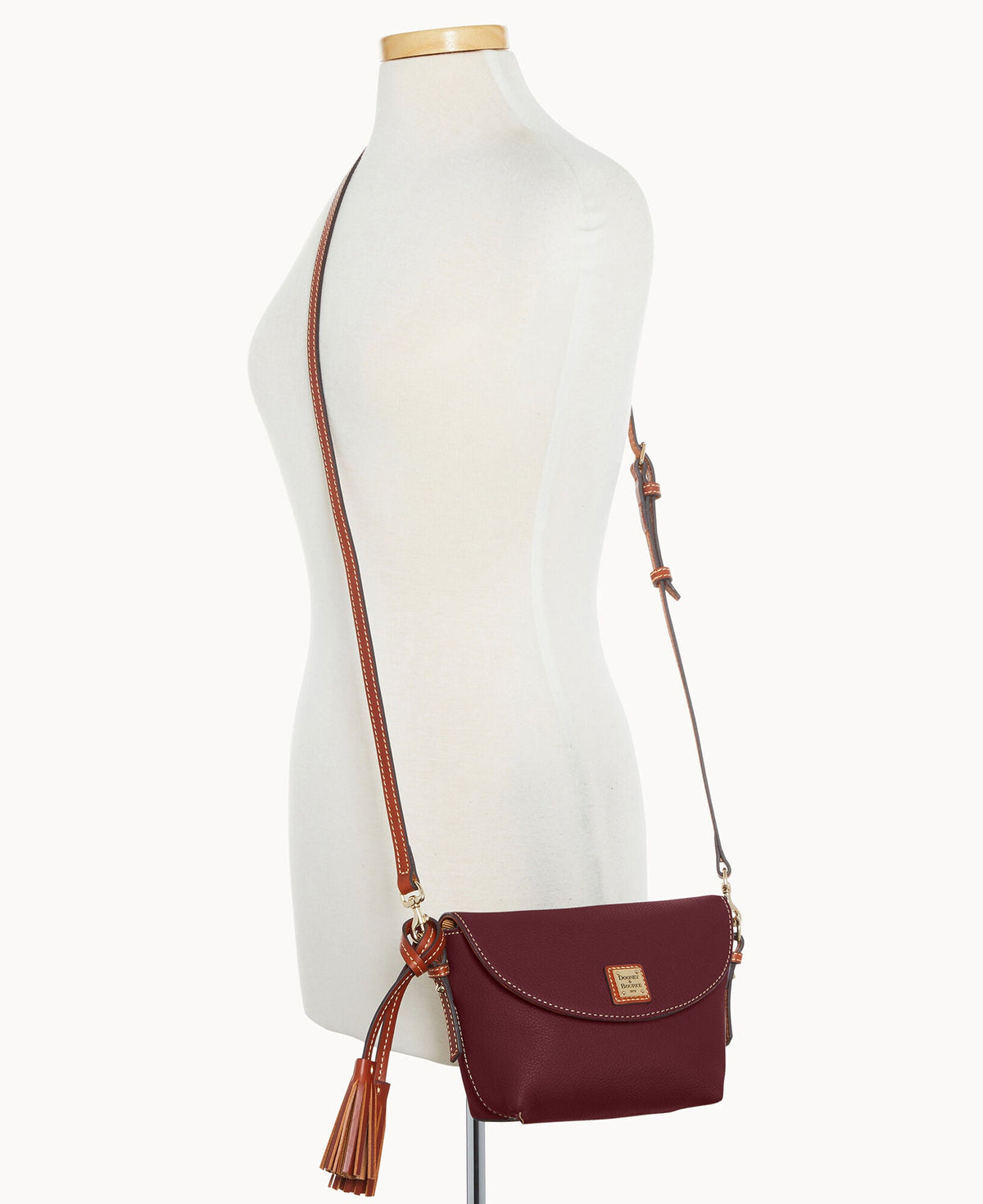 Pebble Grain Crossbody Saddle Bag - Image 36
