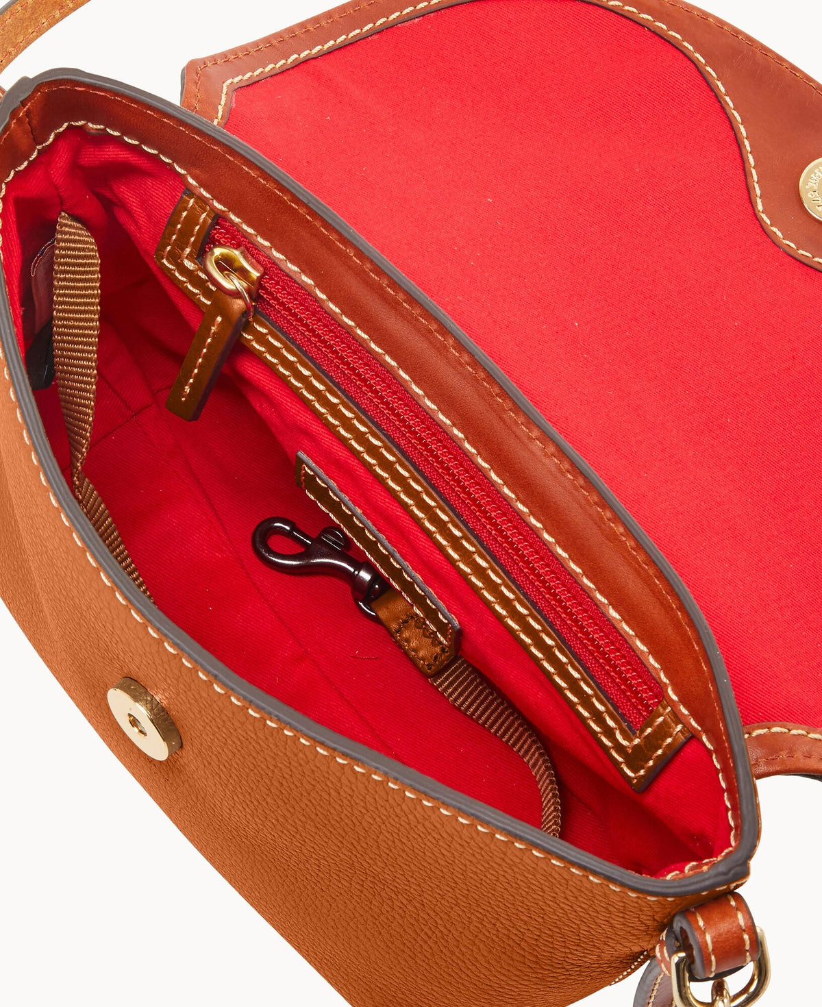 Pebble Grain Crossbody Saddle Bag - Image 11