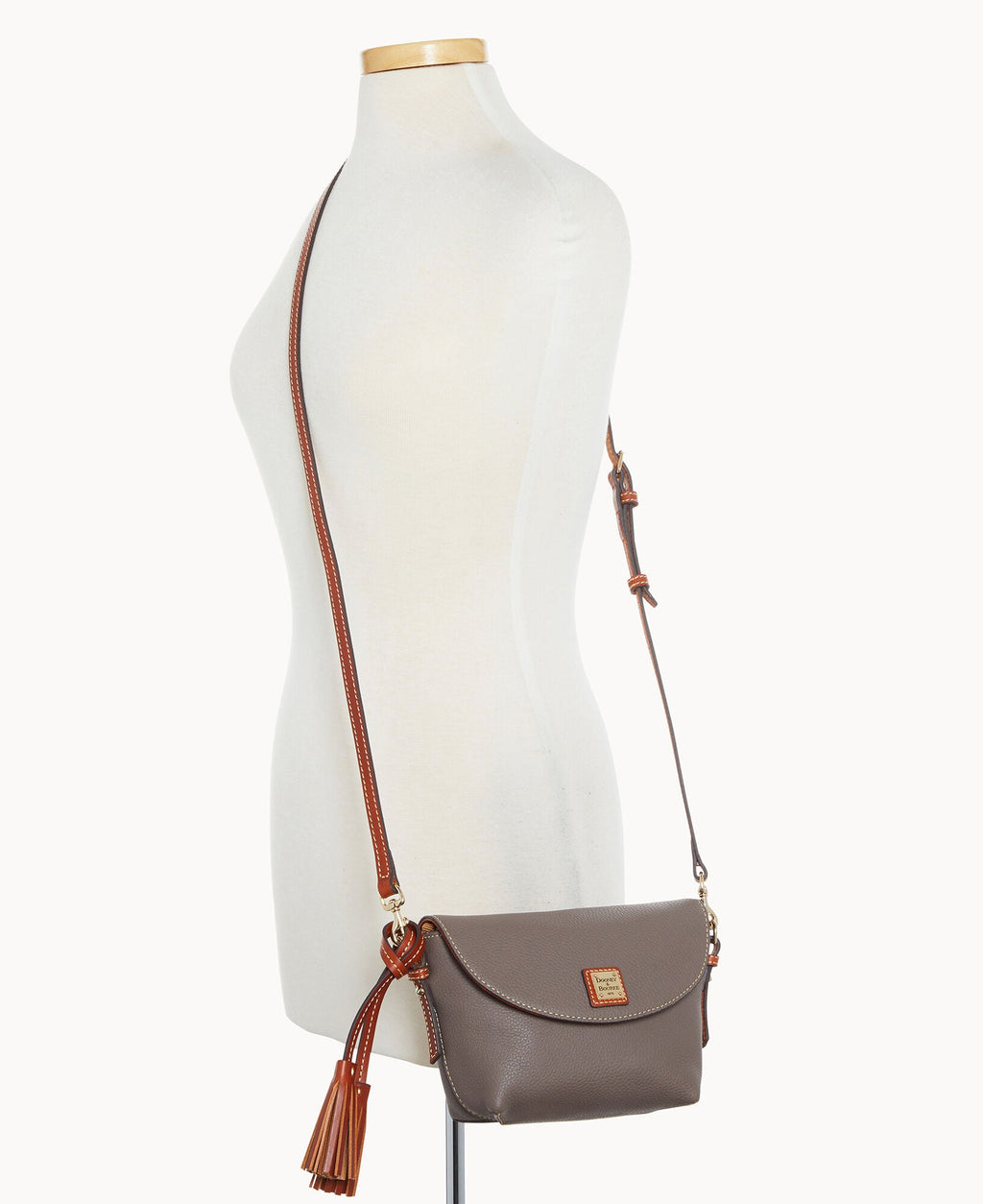 Pebble Grain Crossbody Saddle Bag - Image 4