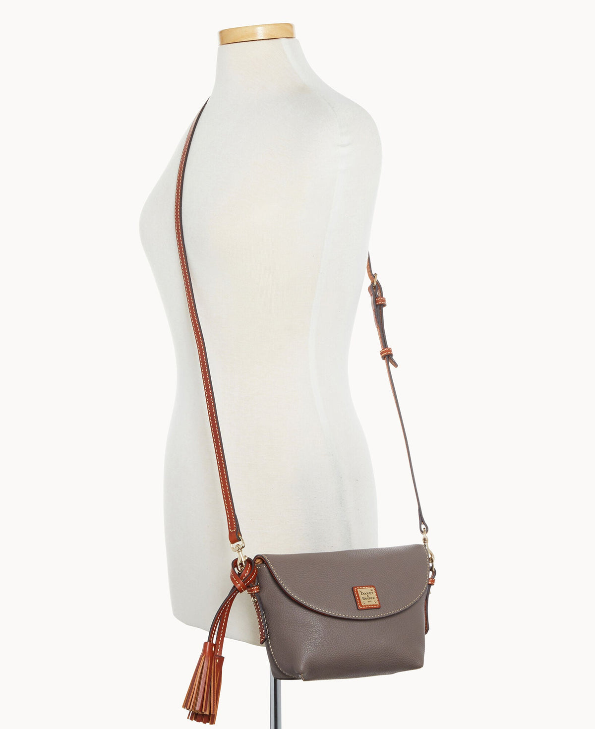 Pebble Grain Crossbody Saddle Bag - Image 4