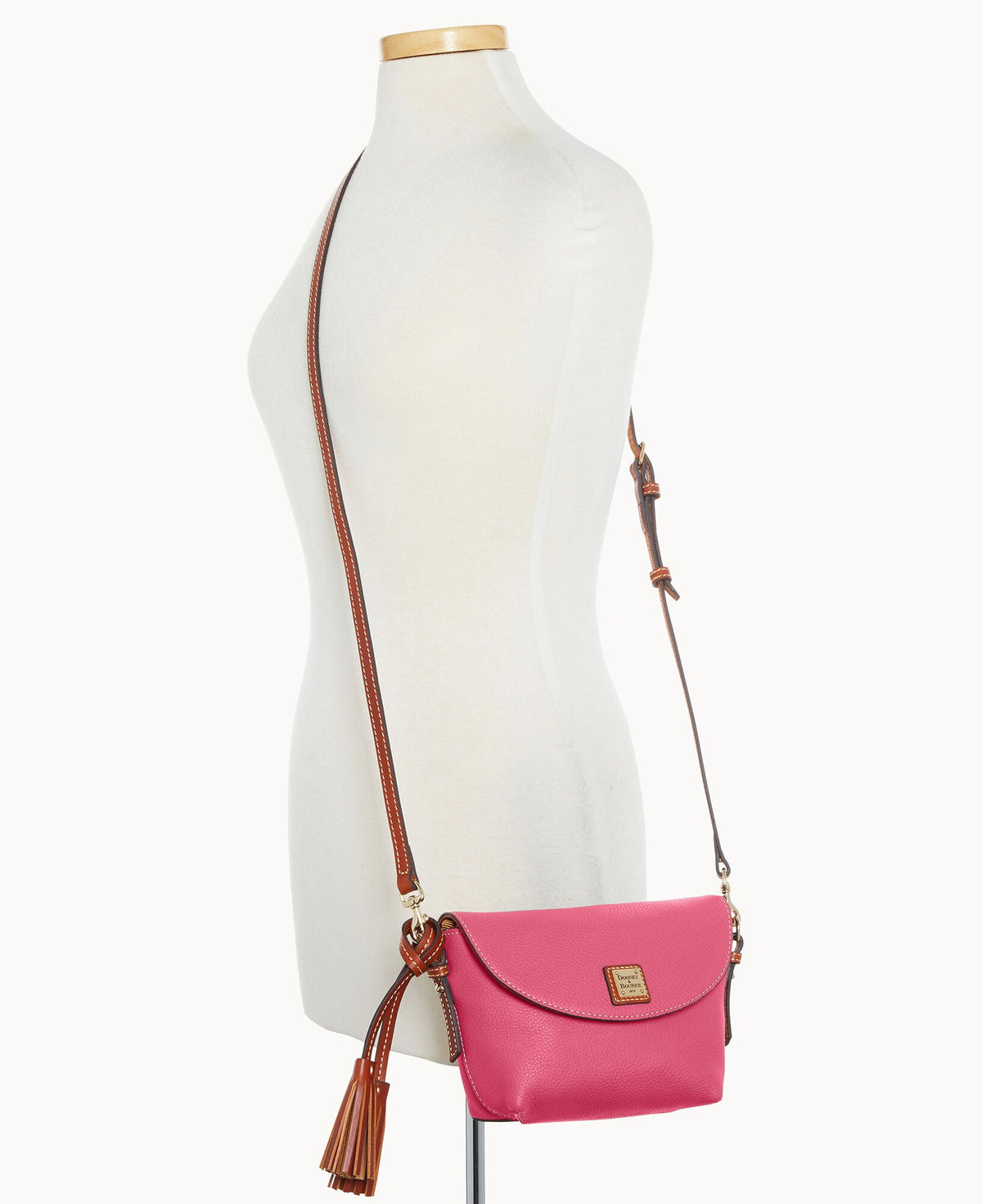 Pebble Grain Crossbody Saddle Bag - Image 20