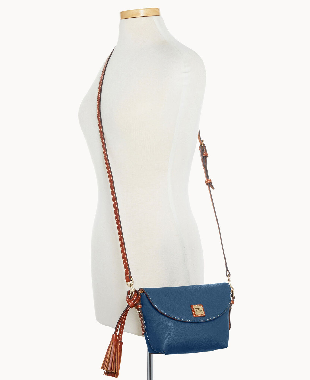 Pebble Grain Crossbody Saddle Bag - Image 80