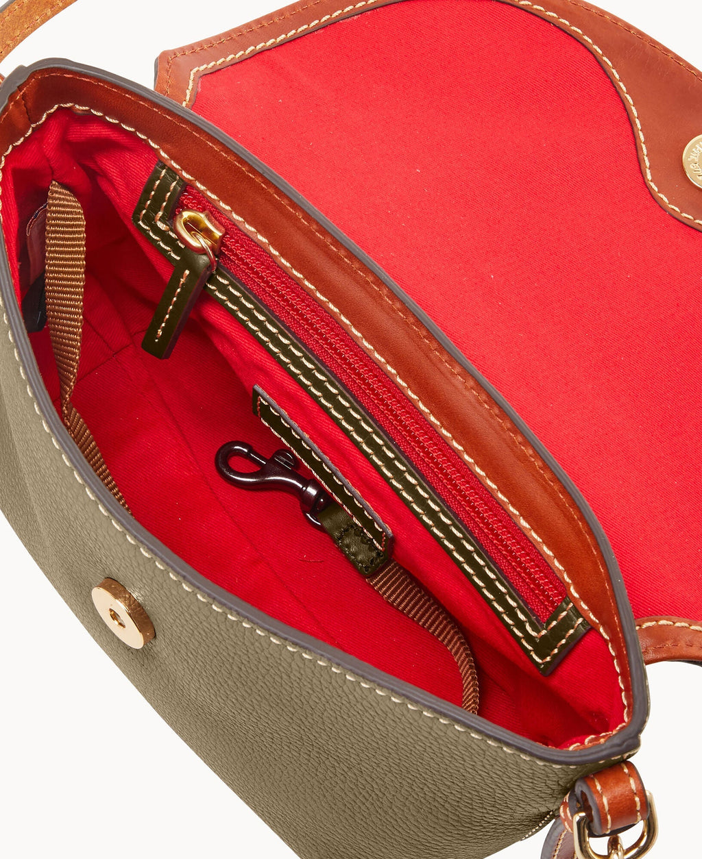 Pebble Grain Crossbody Saddle Bag - Image 83