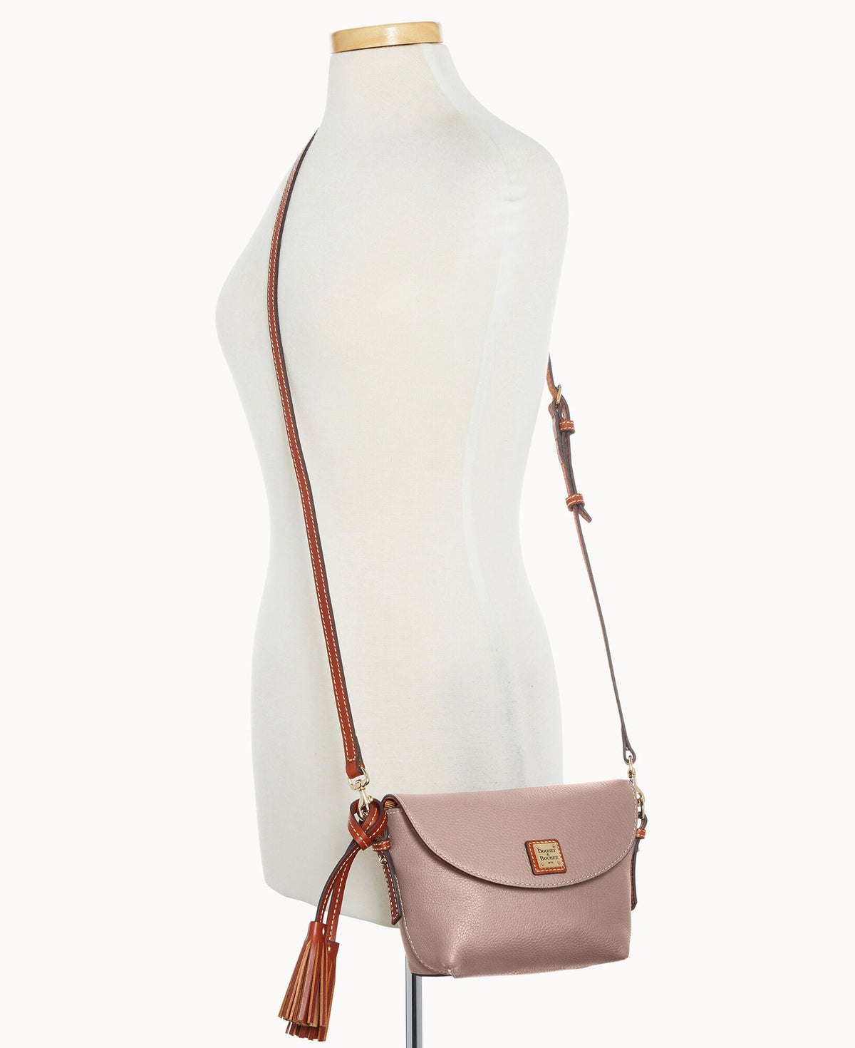 Pebble Grain Crossbody Saddle Bag - Image 48