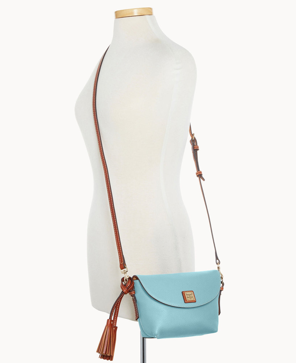 Pebble Grain Crossbody Saddle Bag - Image 32