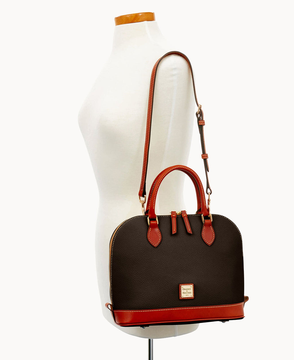 Pebble Grain Zip Zip Satchel - Image 15