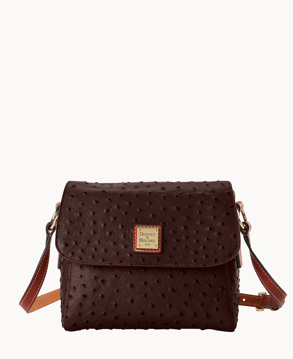 Ostrich Small Eliza Crossbody - Brown Tmoro
