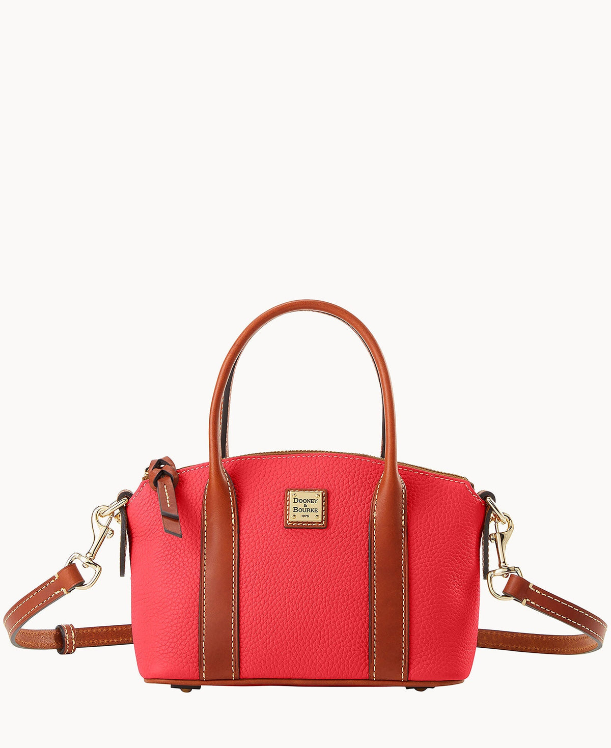 Pebble Grain Small Madeline Satchel - Fuchsia