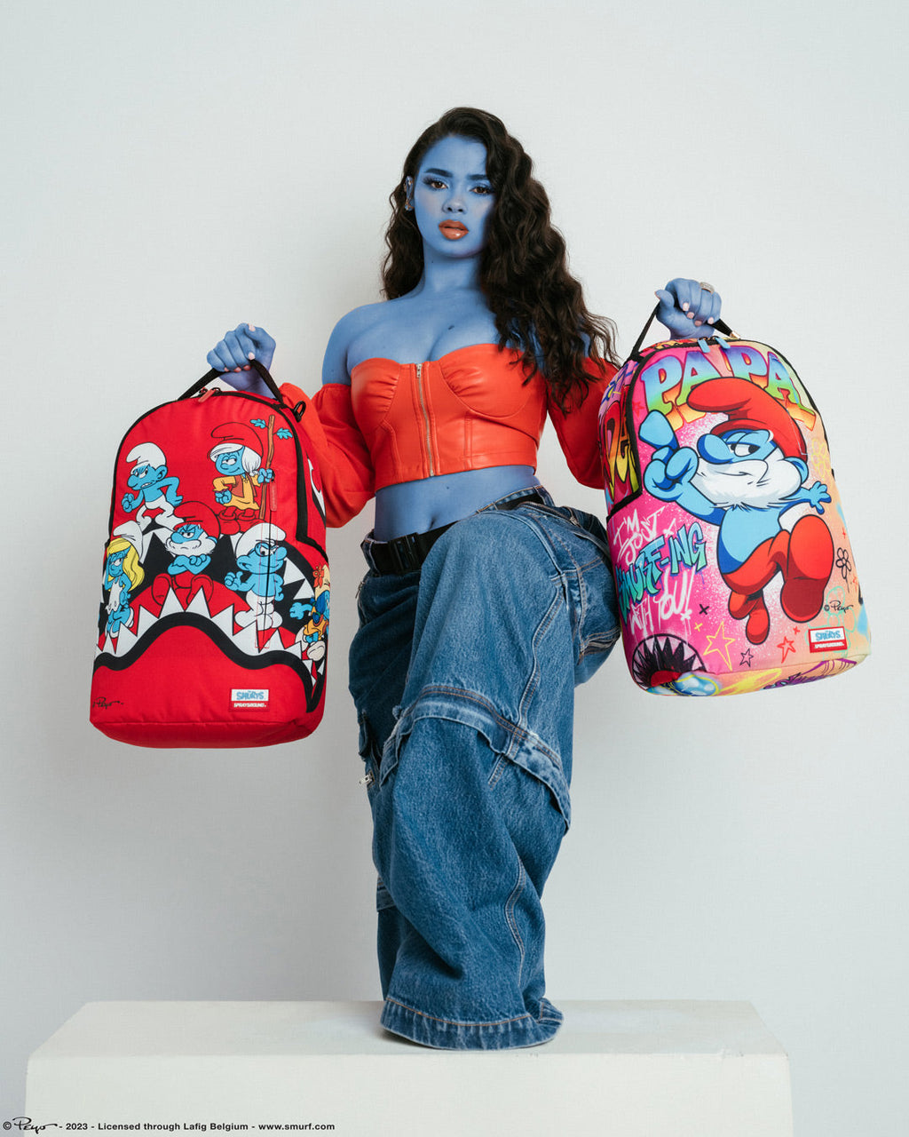 SMURFS SHARK BOUNCE BACKPACK
