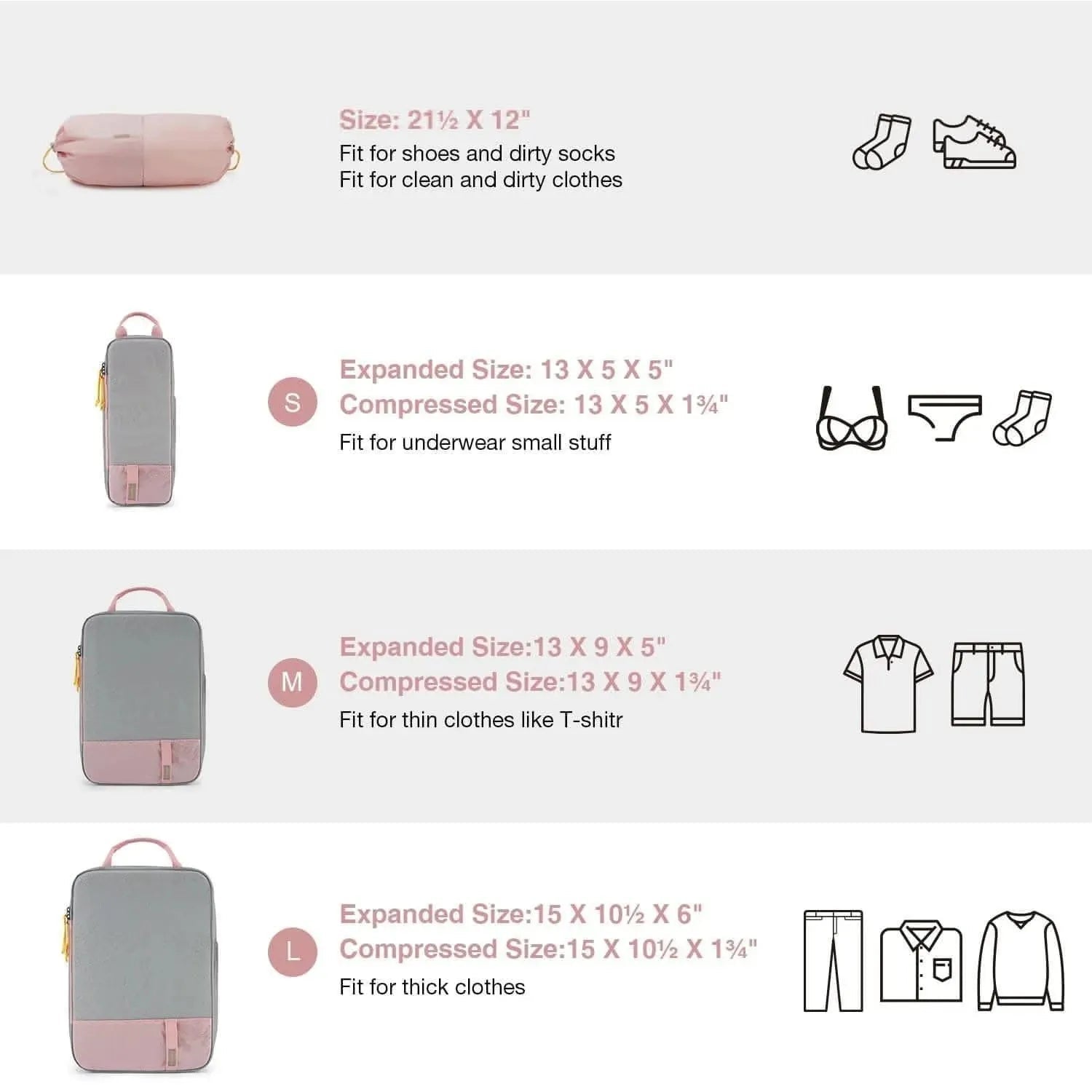Compression Packing Cubes
