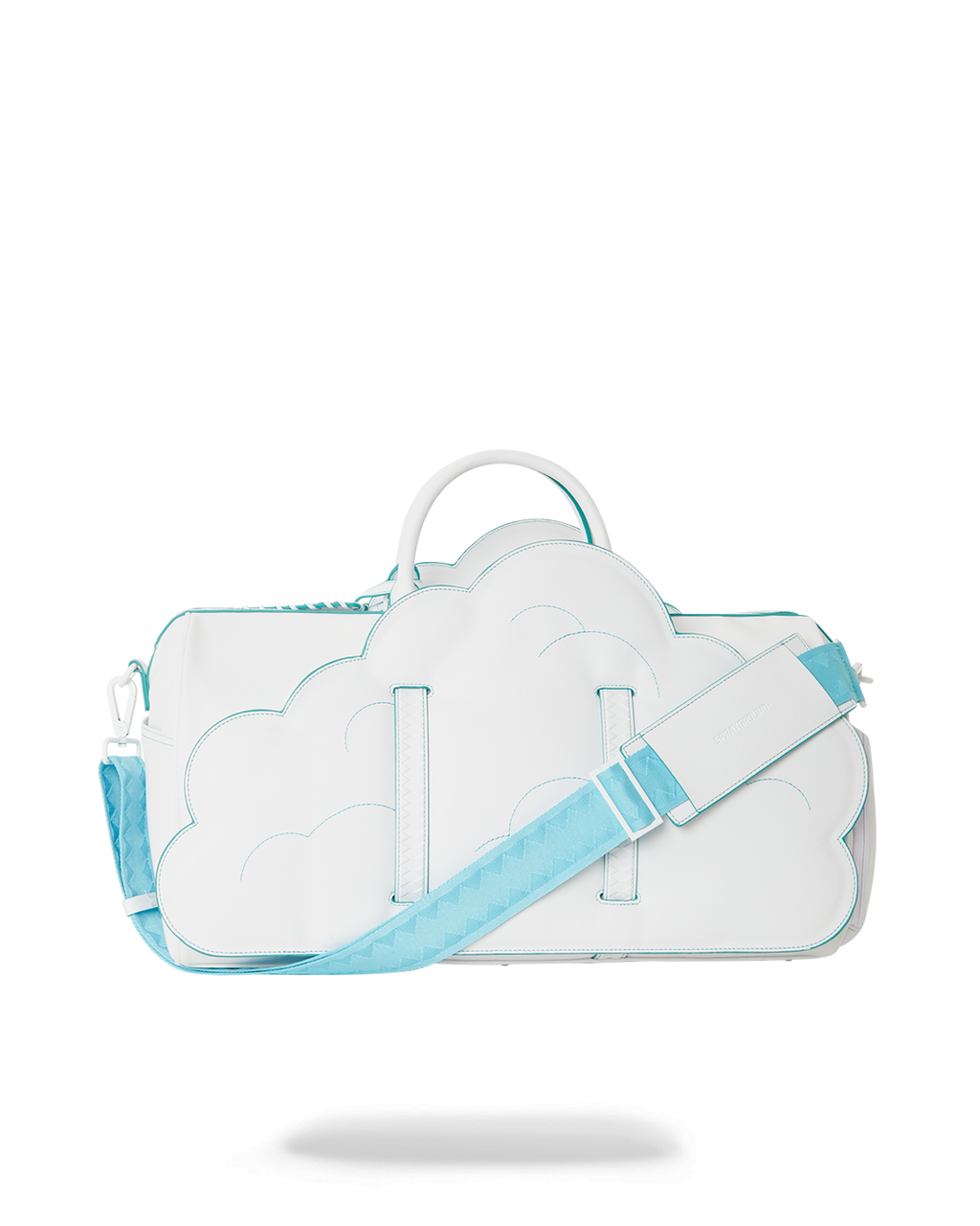 CLOUDY WITH A CHANCE OF SHARK DUFFLE