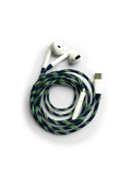 Blue Twist Hand-Wrapped Earphones - Image 2