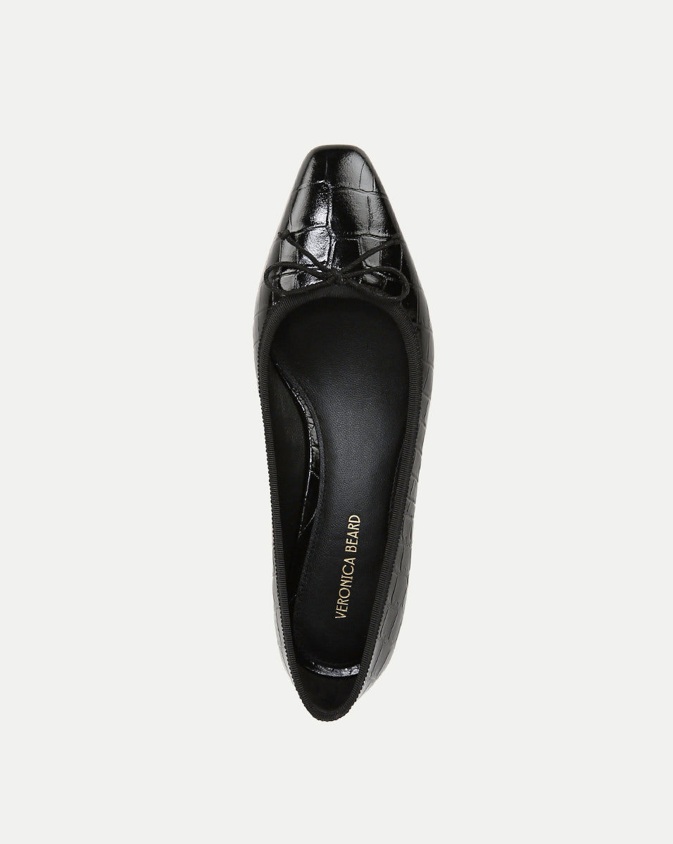 Cecile Croc-Embossed Ballet Pump - Image 3