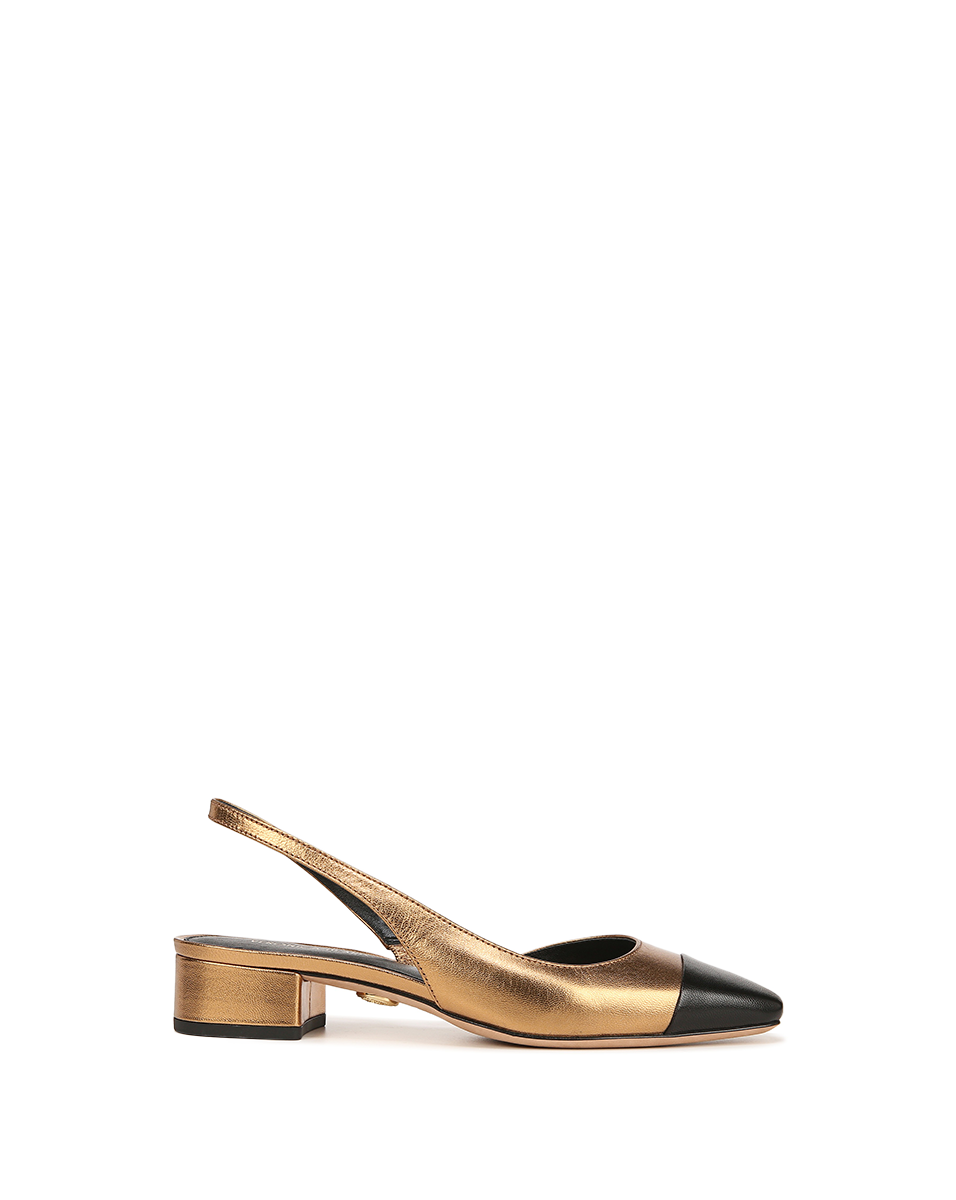 Cecile Leather Cap-Toe Slingback - Image 5