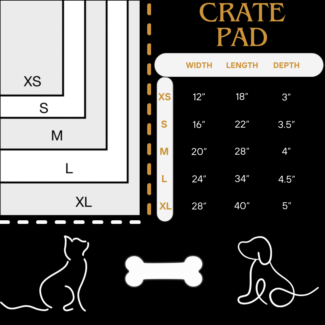Charcoal Plume Pet Crate Pad COVER ONLY