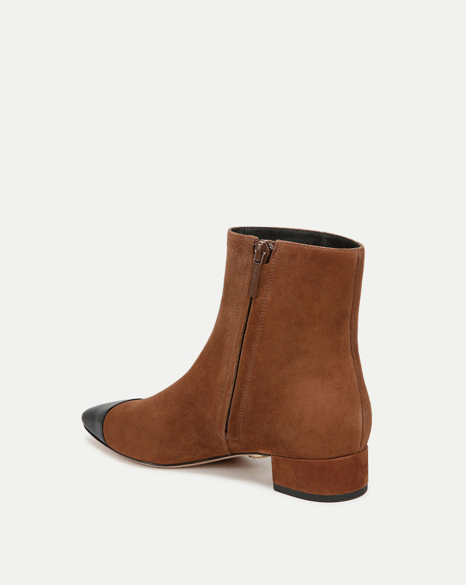 Cecile Suede Cap-Toe Bootie - Image 4