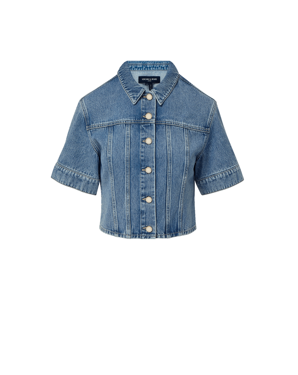 Malcom Cropped Denim Jacket - Image 7