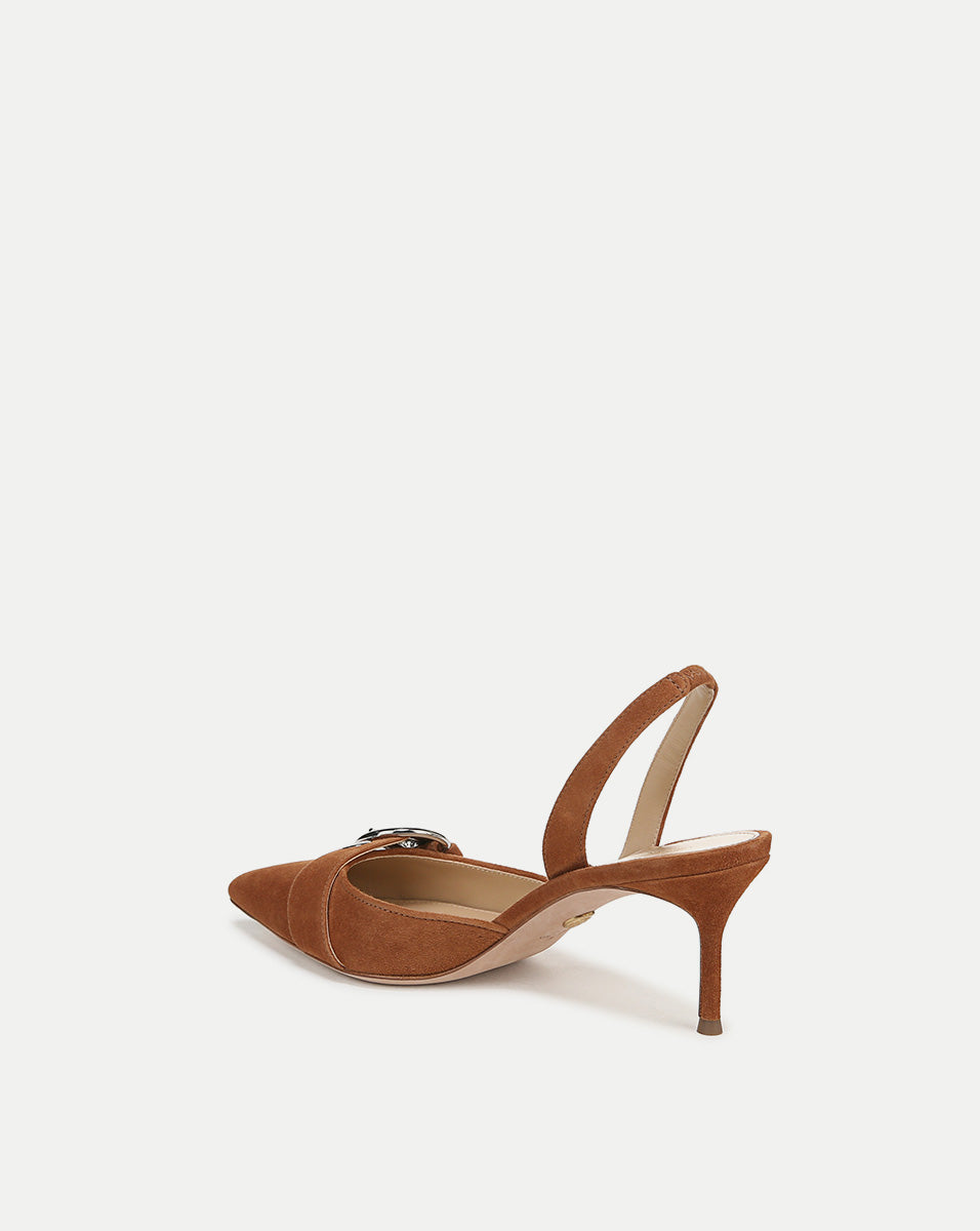 Roxy Suede Slingback Pump - Image 4