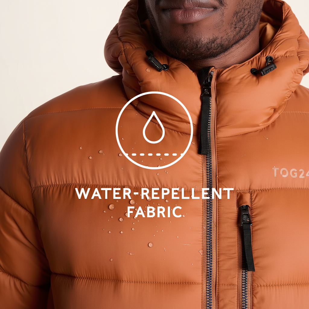 Maloney Mens Wind Resistant Insulated Jacket - Mahogany Orange - Image 8