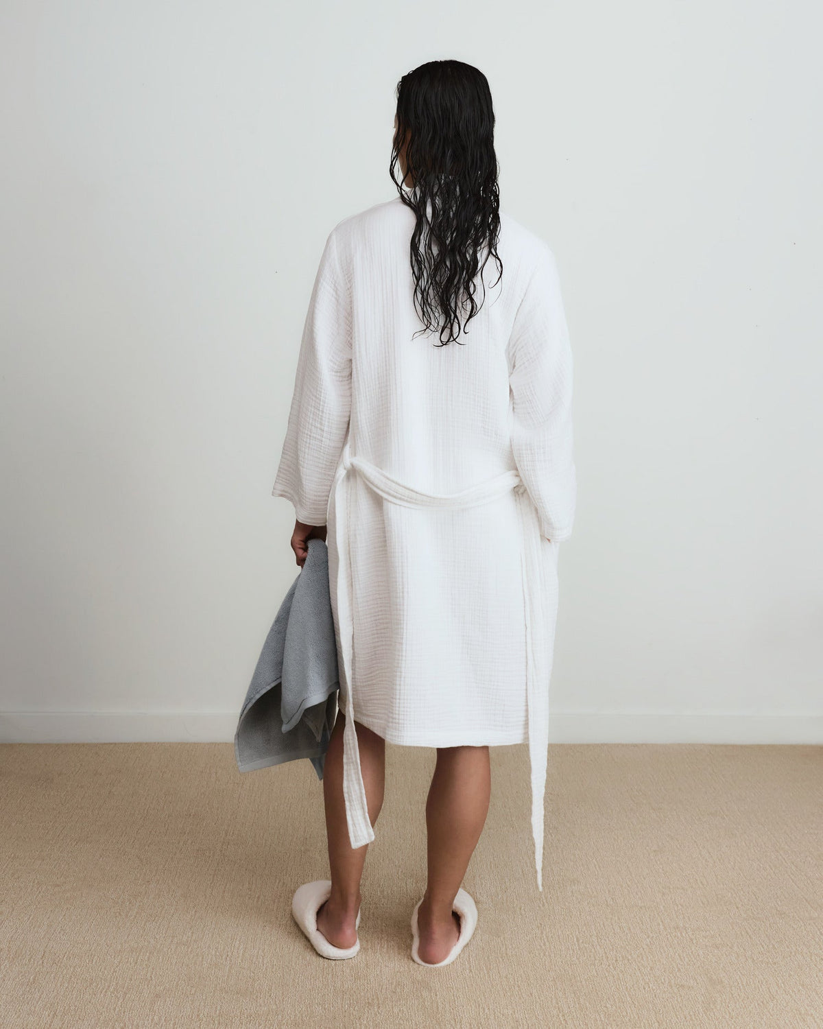 Cloud Cotton Robe (White) - Image 5