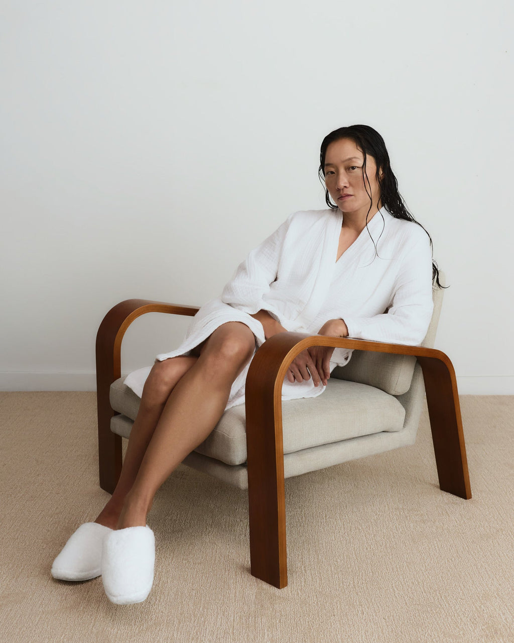 Cloud Cotton Robe (White) - Image 7