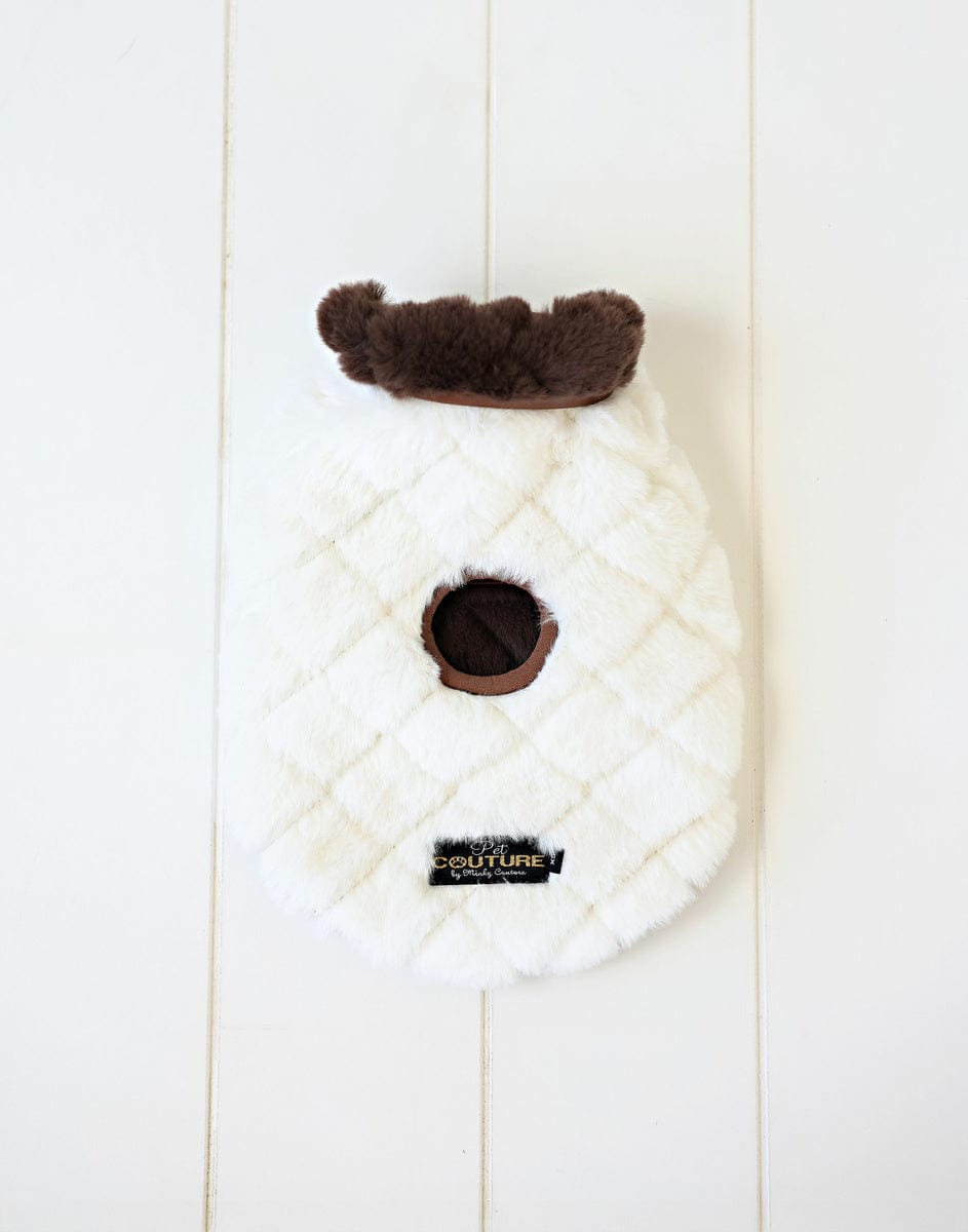 Pet Vest - Cream/Dark Brown