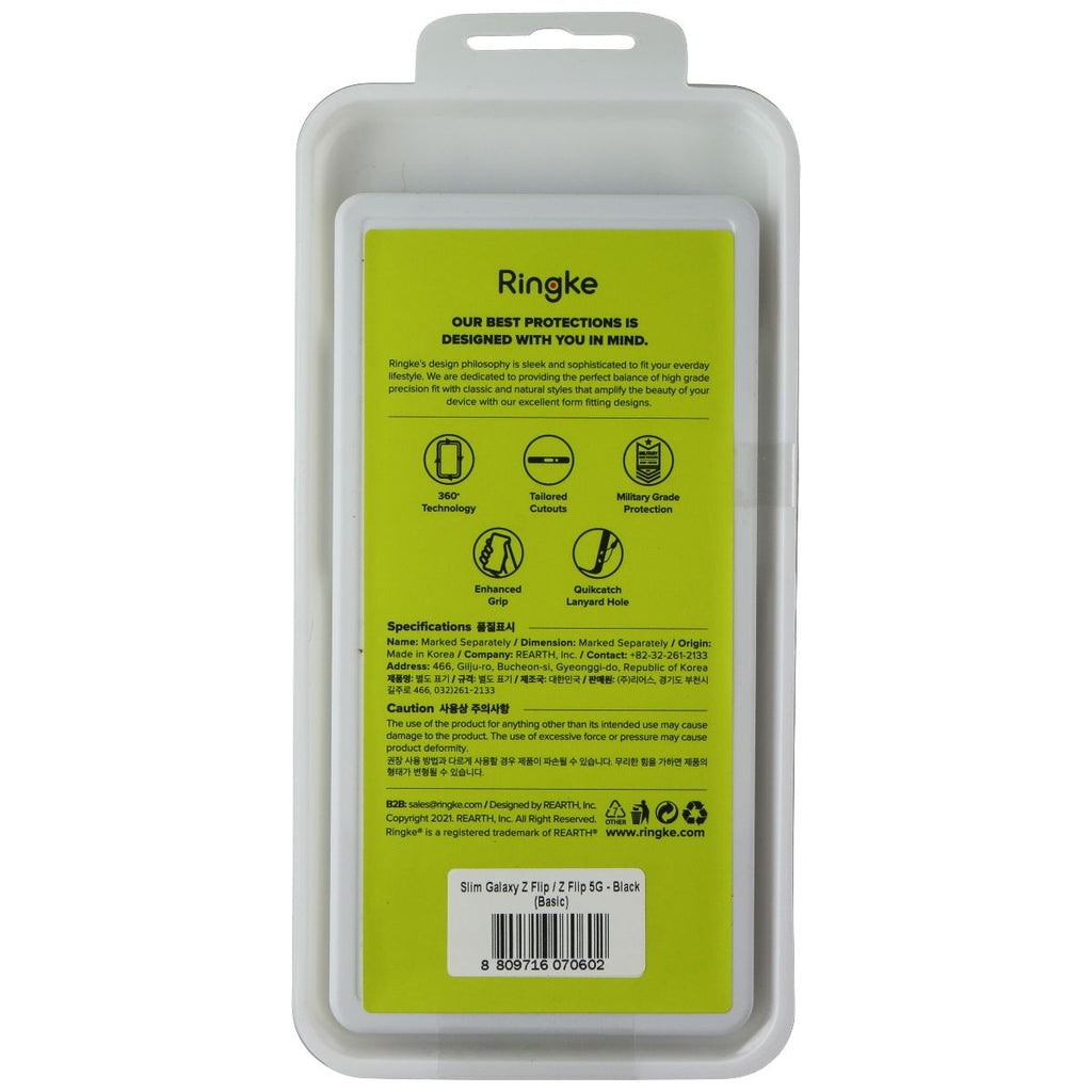 Ringke Slim Series Case for Samsung Galaxy Z Flip / Z Flip 5G - Black - New - Image 2