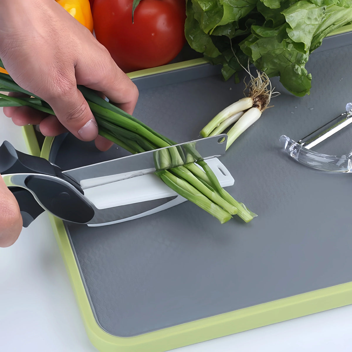 Multifunctional Separable Kitchen Knife, Cutting Board & Wavy Scissors - Image 3