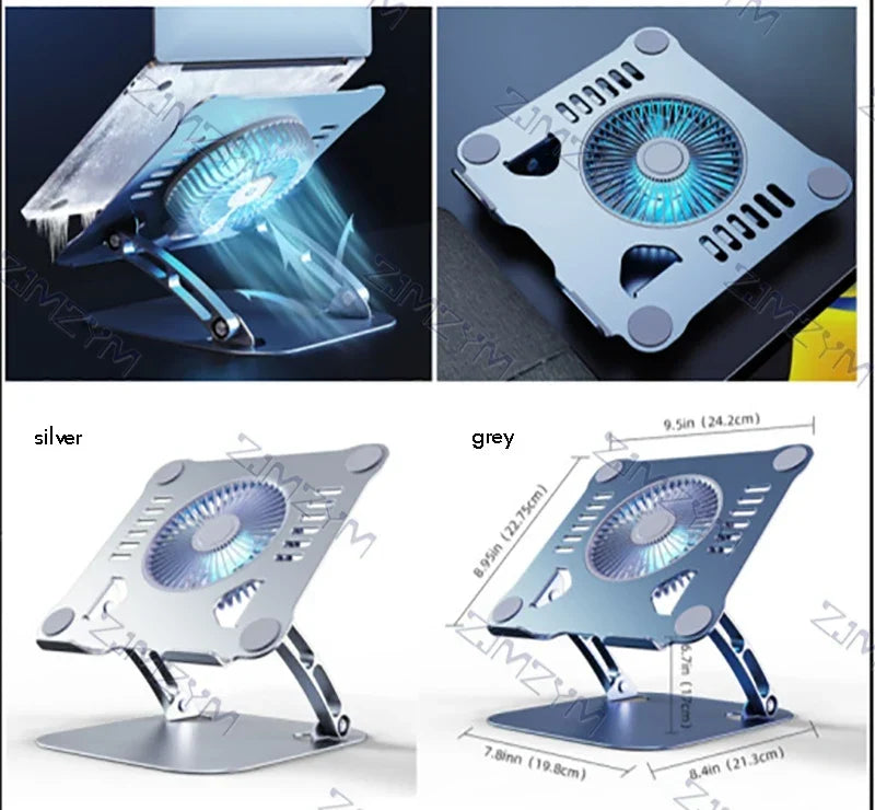 Aluminum Laptop Stand with Cooling Fan - Image 13