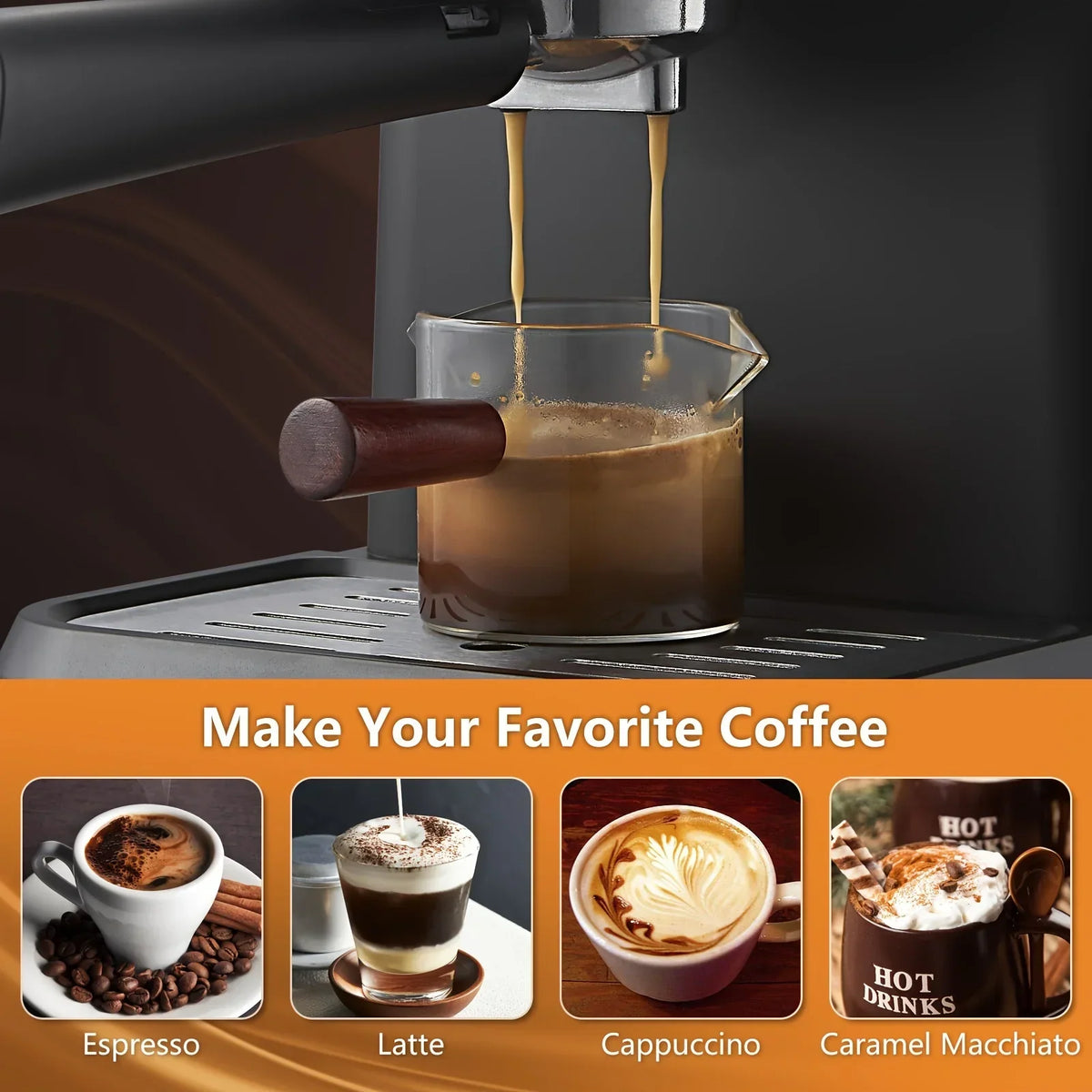 Aeomjk 20 Bar Semi-Automatic Espresso Machine - Image 5