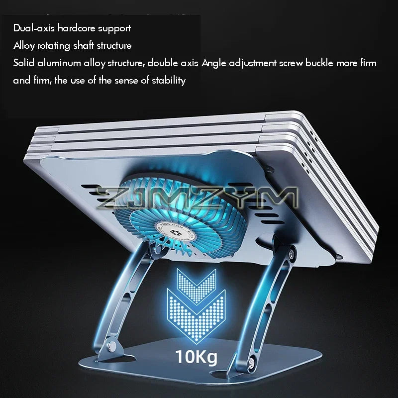 Aluminum Laptop Stand with Cooling Fan - Image 5