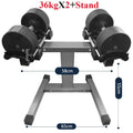 36KG Adjustable Dumbbell Set with Stand - 36kg set