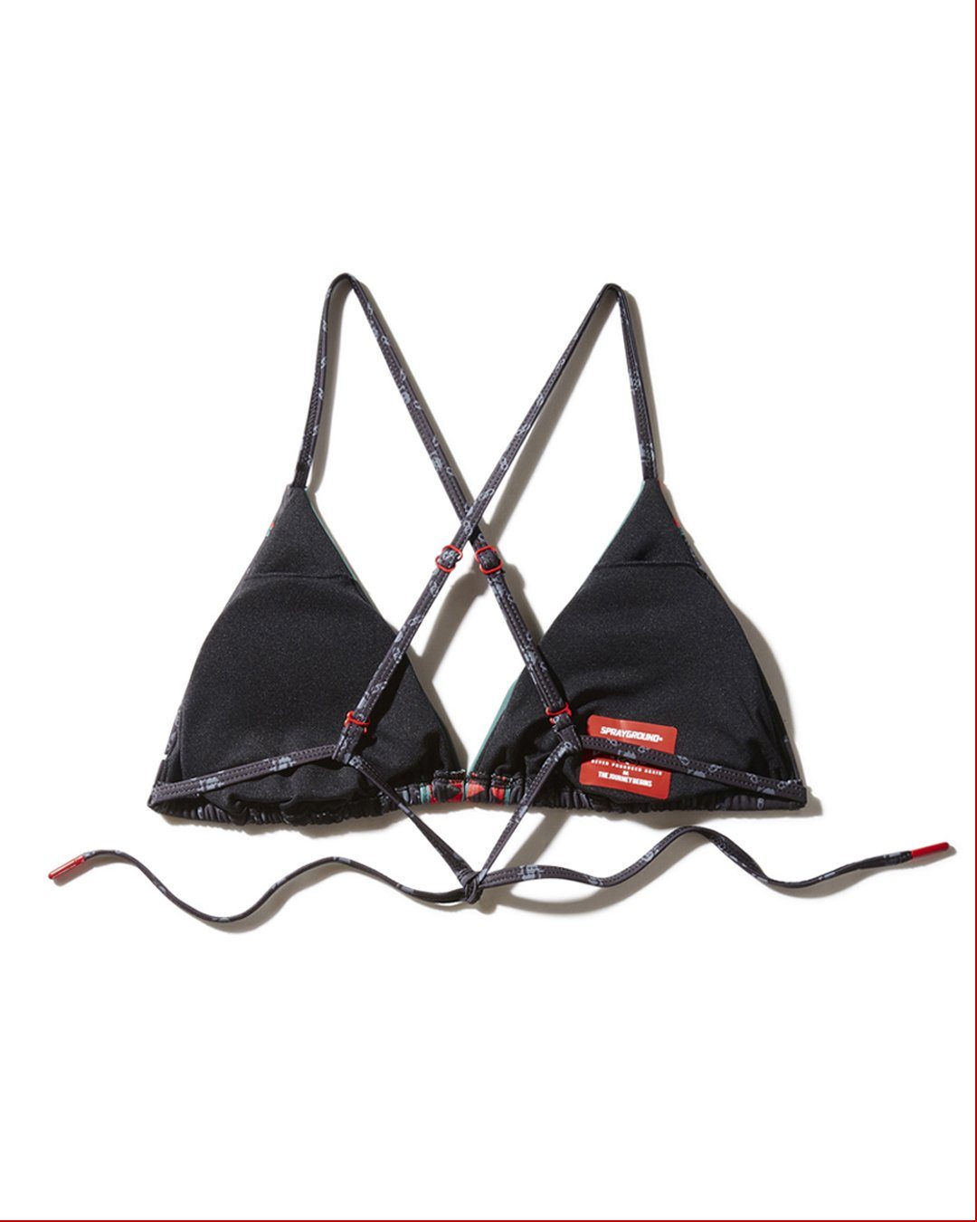 MIDNIGHT MONEY PATTERN BIKINI TOP