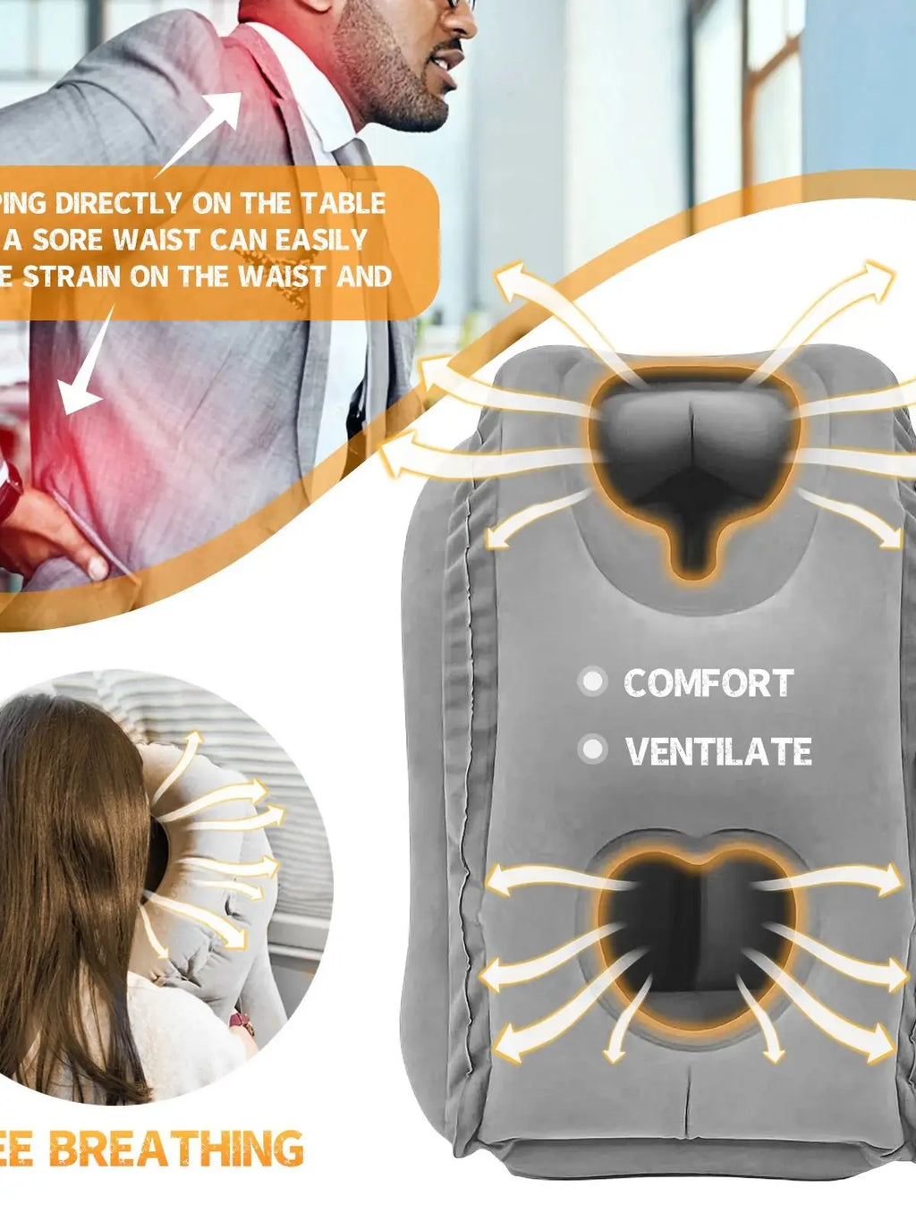 Inflatable Travel Pillow with Patented Valve - Image 6