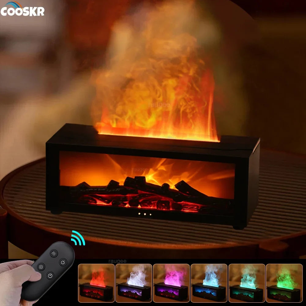 Flame Air Humidifier Essential Oil Diffuser