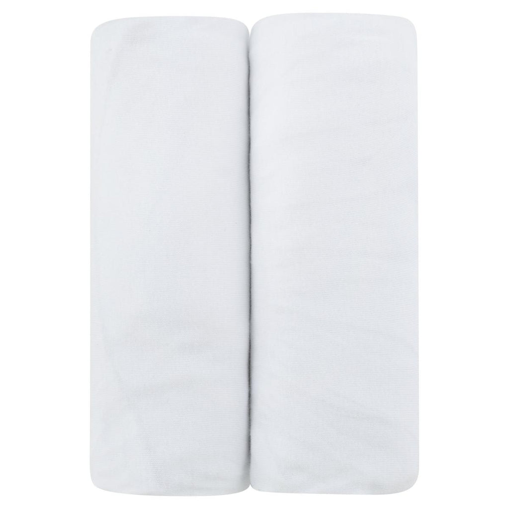 Ely's & Co. 2 Pack Bassinet Sheets - Solid White - Image 2