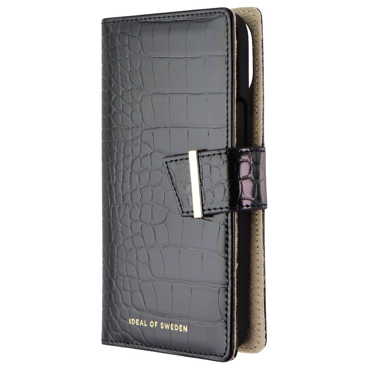 iDeal of Sweden Cora Phone Wallet for iPhone 12 Pro Max - Jet Black Croco - New - Image 7