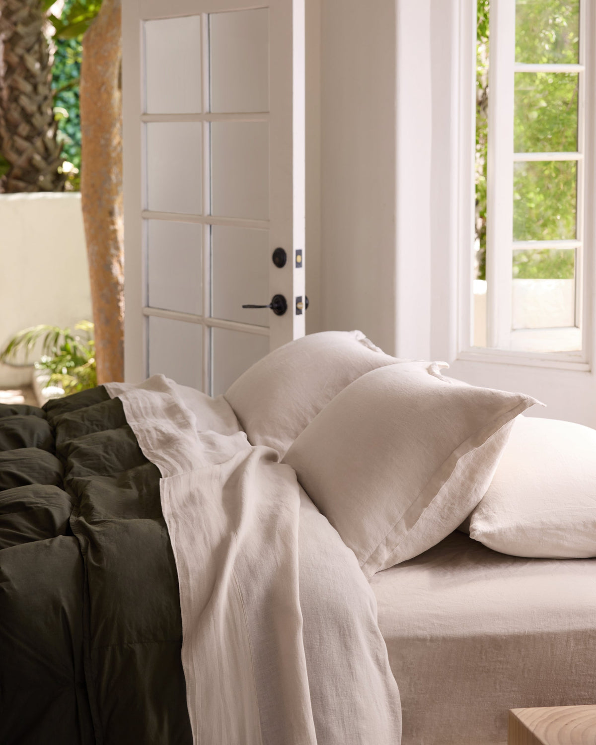 Linen Sheet Set - Bone K/CK - Image 2