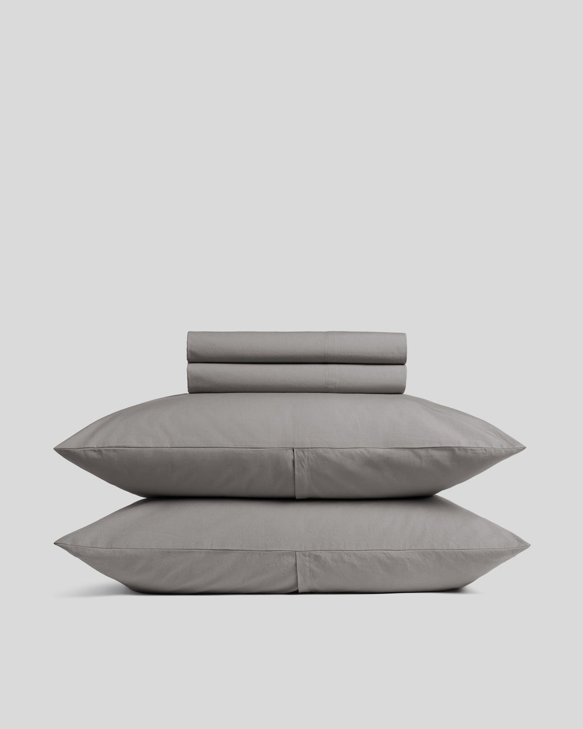 Percale Sheet Set - Pebble K/CK
